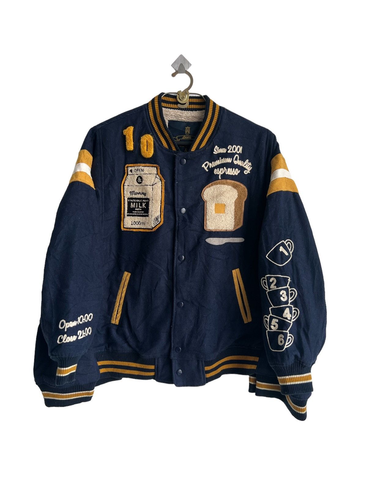 Avirex Rivet & Surge 🇯🇵 "Cafe" Milk & Espresso Hybrid Varsity Size US XL / EU 56 / 4 - 2 Thumbnail