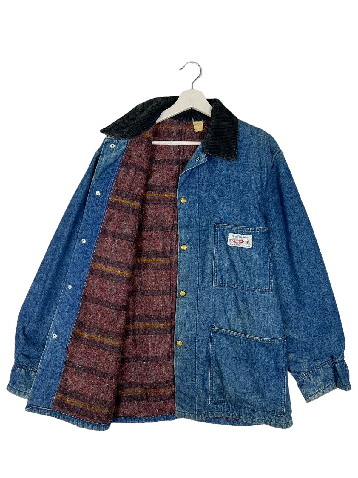 🔥 VINTAGE CARTERS BLANKET WORKER CHORE JACKET MADE IN USA