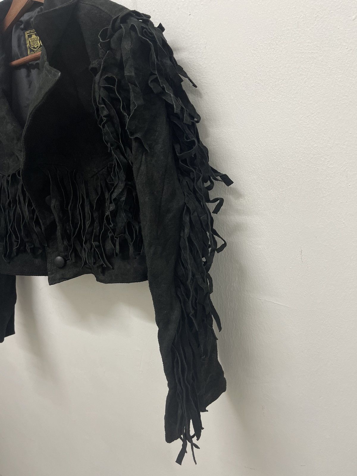 Genuine Leather VINTAGE BLACK CROP JACKET SUEDE LEATHER COUNTRY MAN Size US M / EU 48-50 / 2 - 4 Thumbnail