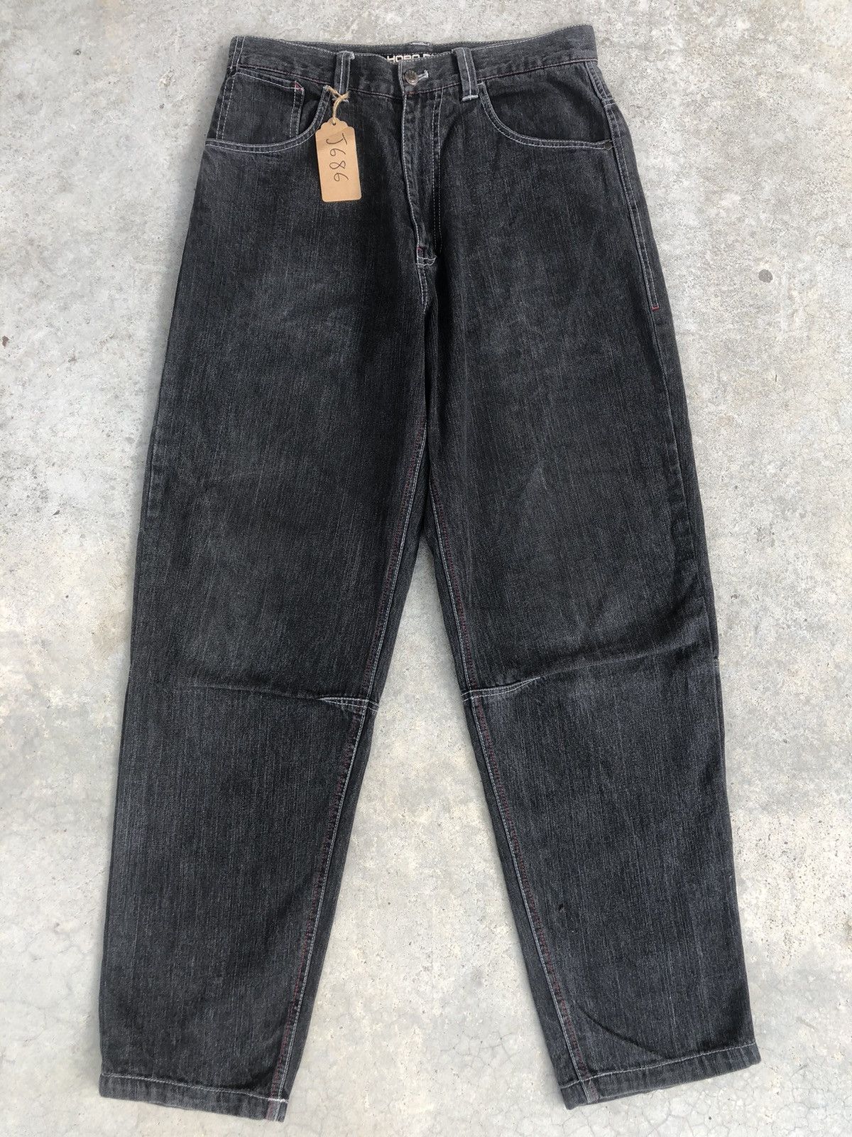Hobo Japanese Hobo Embroidered Jeans Baggy Jean Hip Hop Size US 33 - 2 Thumbnail