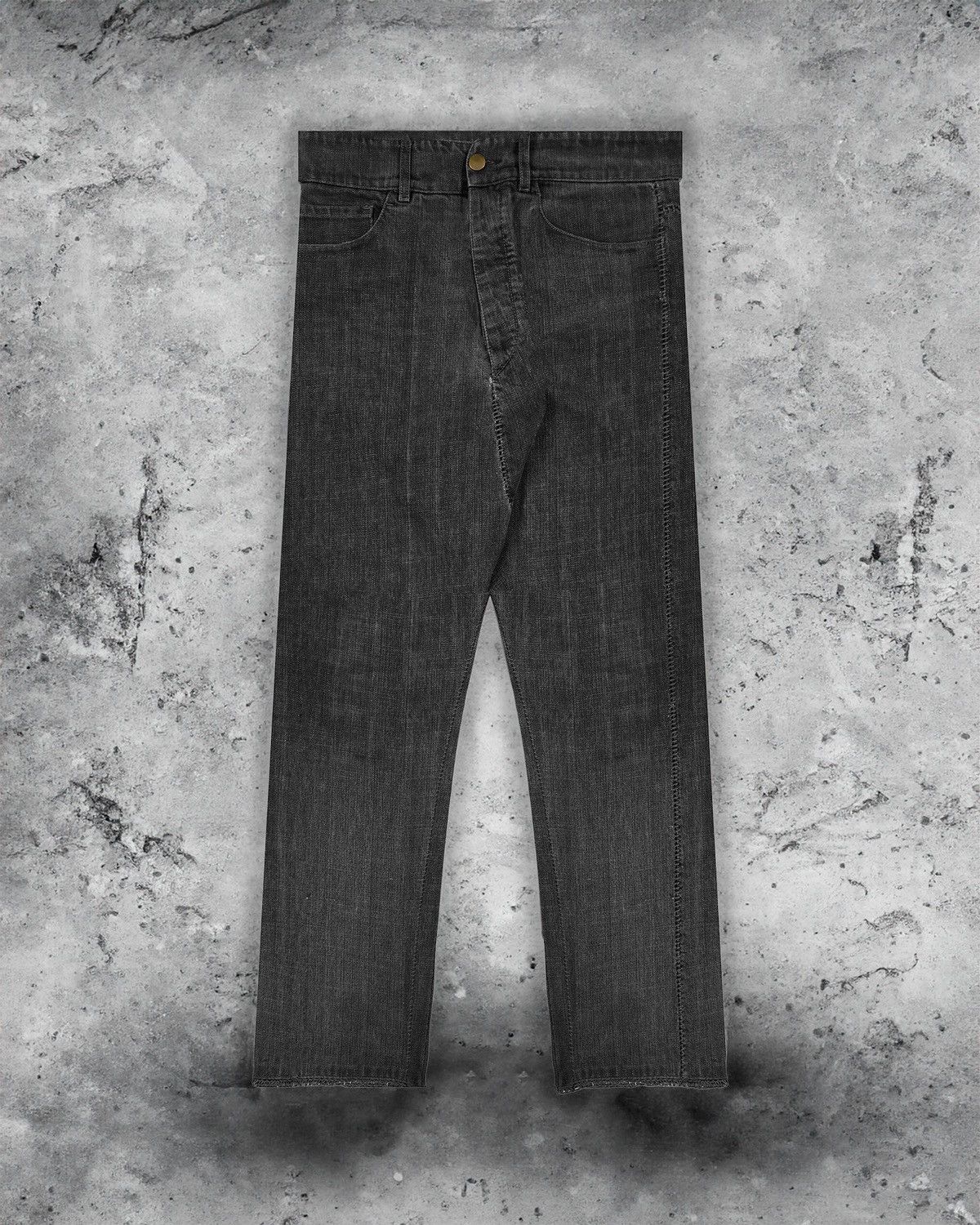 image of Carol Christian Poell Overlock “Box” Jean -Ss05 Dispossessed in Grey, Men's (Size 32)