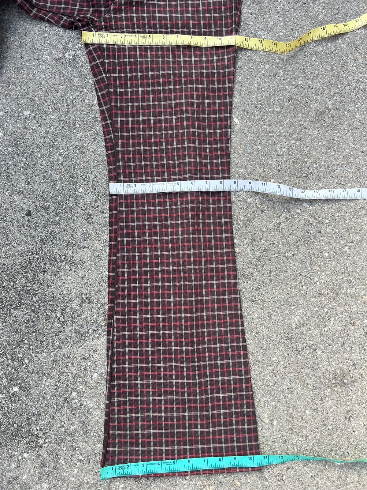 Vintage Vintage SENSITIVE CLOTHES SUPPLIER Japan Check Flare Pant Size US 30 / EU 46 - 4 Thumbnail