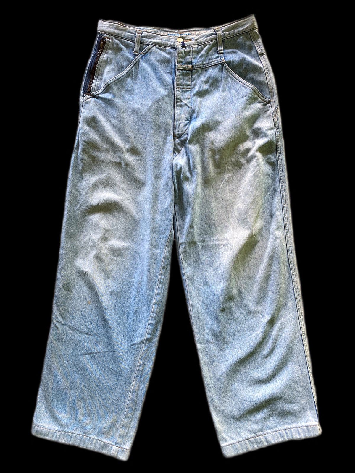 1990s MFG “The Stone Washed” Baggy Zipper Jeans