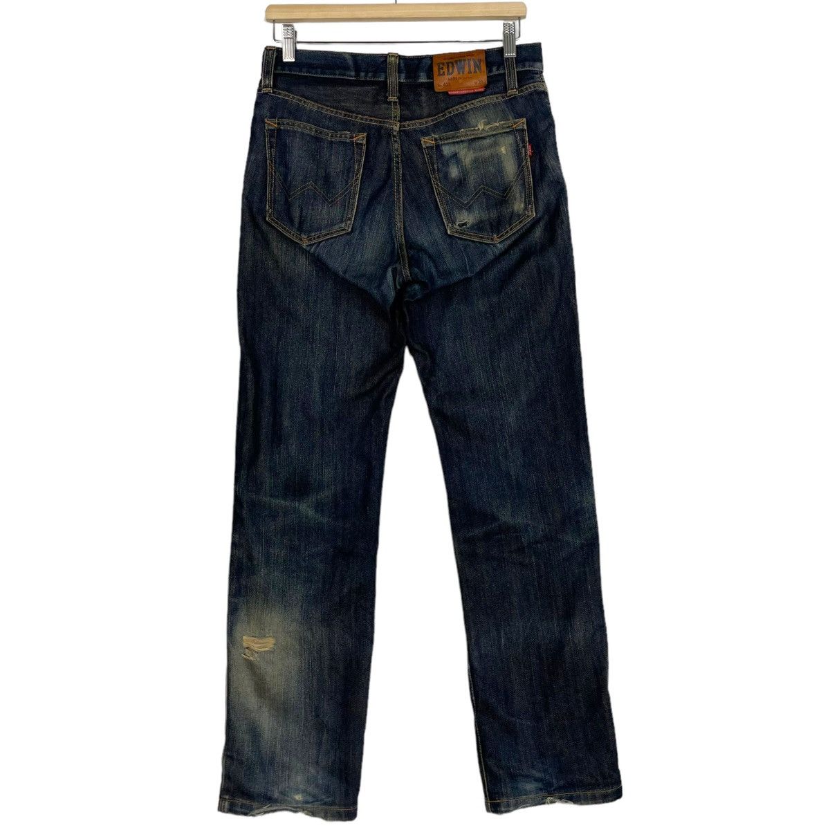 If Six Was Nine × Japanese Brand 💰OFFER💰💥EDWIN JAPAN THRASHED DESIGN DENIM JEANS Size US 30 / EU 46 - 7 Thumbnail