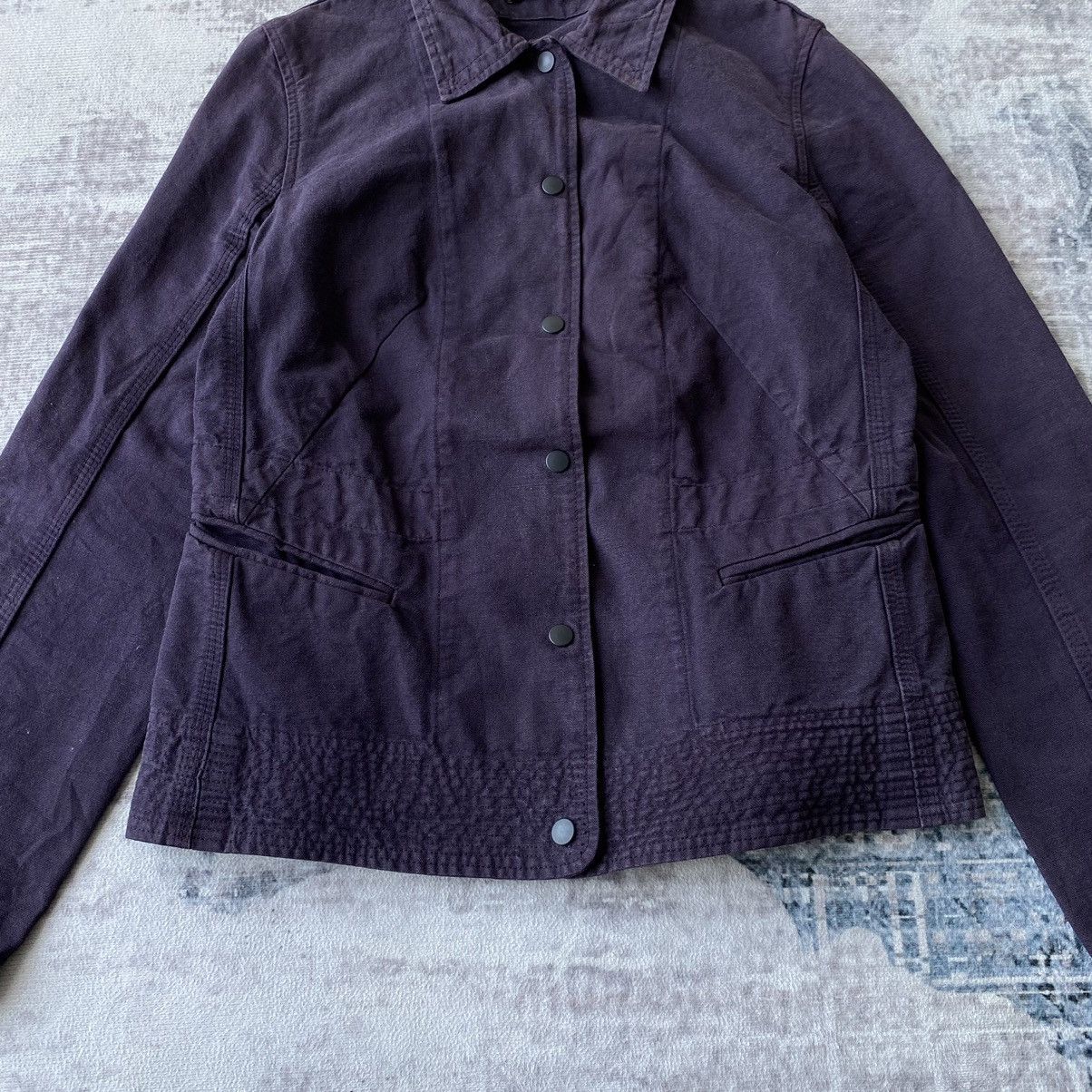 Christophe Lemaire × Lemaire Christophe Lemaire Purple Canvas Blazer Size S / US 4 / IT 40 - 4 Thumbnail