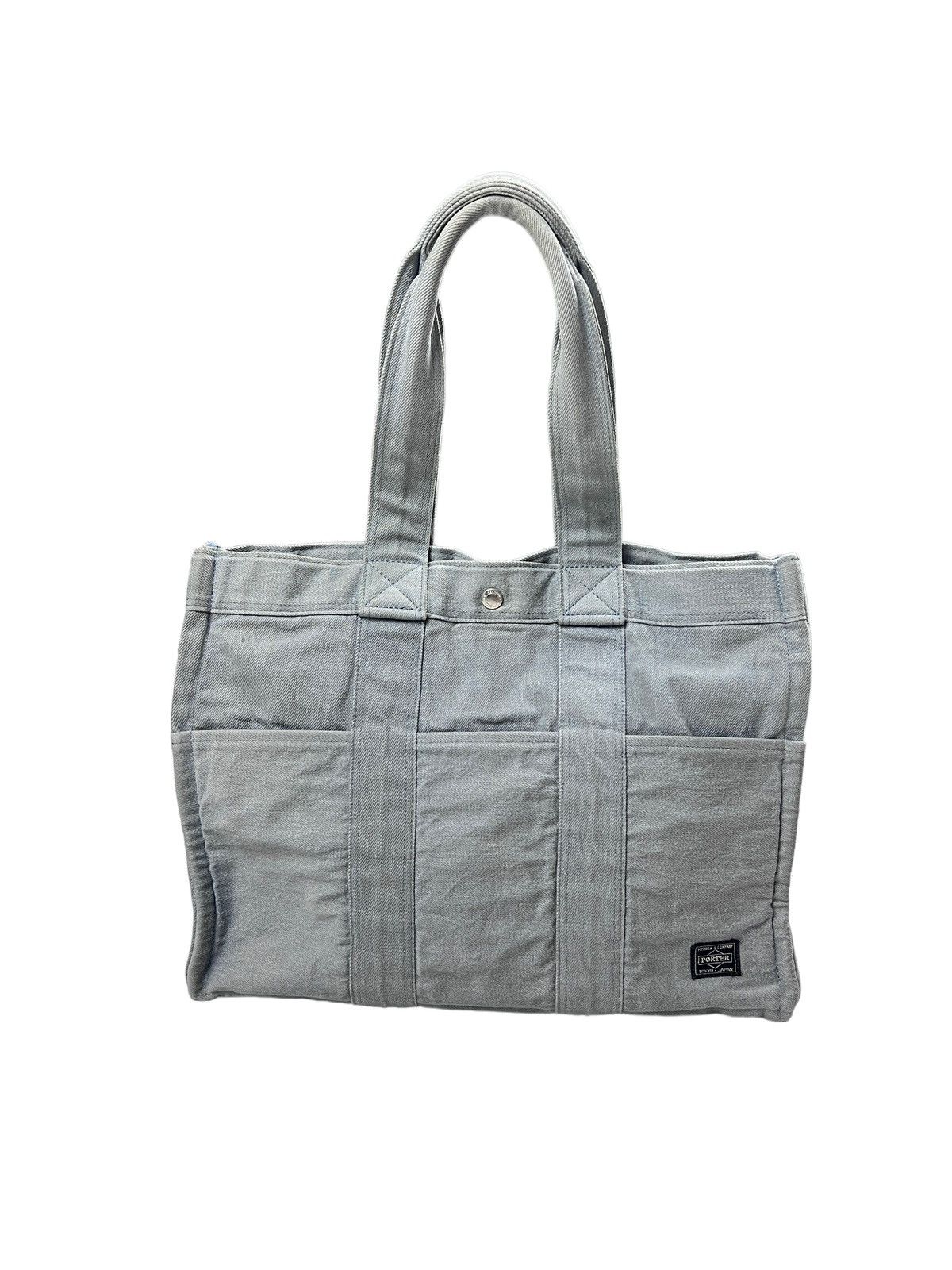 Head Porter × Porter Head Porter Grey Denim Tote Bag Size ONE SIZE - 1 Thumbnail