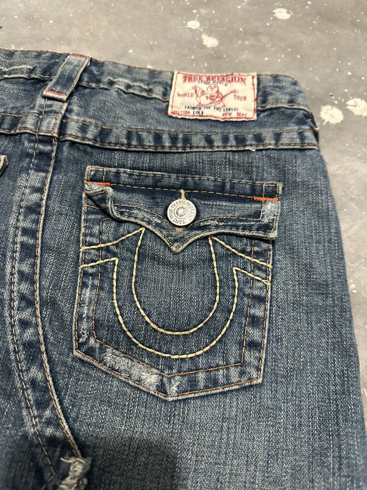 True Religion × Vintage True Religion Lola Distressed Mini Skirt Y2k Style Size 28" / US 6 / IT 42 - 2 Thumbnail