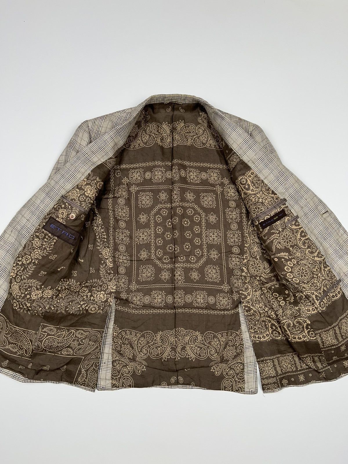 Etro Etro Linen Bandana Canvas Blazer Jacket Size 42R - 10 Thumbnail