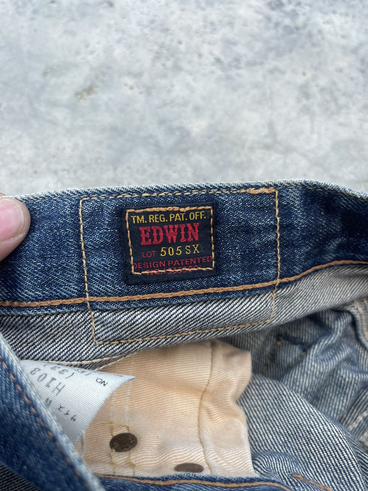 Edwin Vintage Edwin 505 Straight Cut Distressed Baggy Jeans Size US 32 / EU 48 - 3 Thumbnail