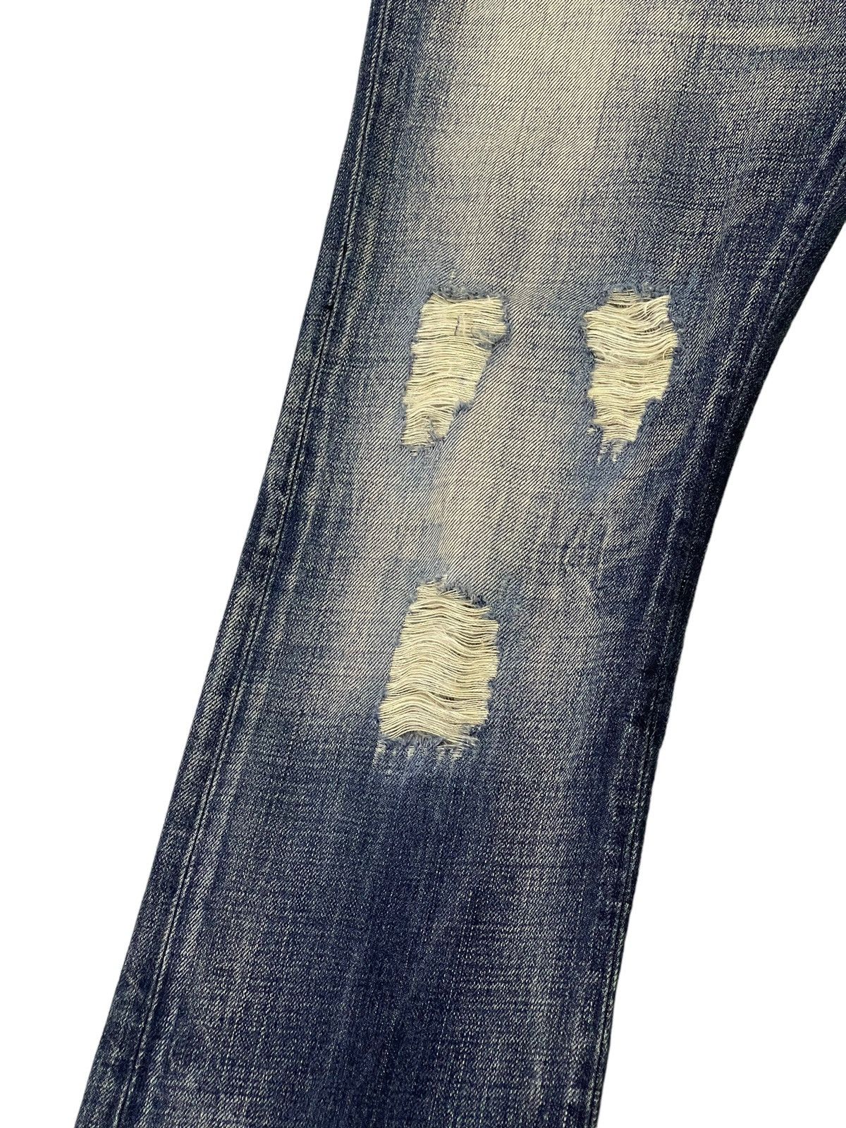Japanese Brand Flare Jeans Rico Japan Distress Faded Low Rise Boot Cut 6🟦1 Size US 30 / EU 46 - 7 Thumbnail