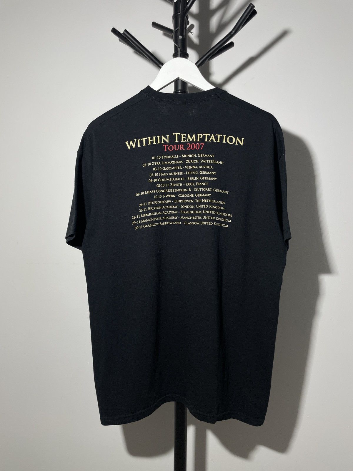 Band Tees × Vintage Vintage Within Temptation 2007 Tour T-shirt Size US L / EU 52-54 / 3 - 7 Thumbnail