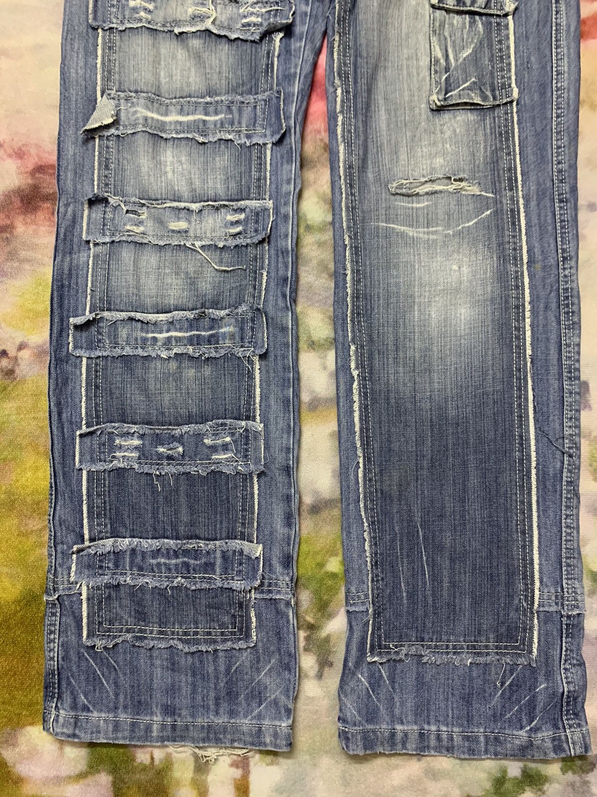 Hysteric Glamour Japanese Brand VIP JEANS Double Knee Straight Washed Denim Size US 35 - 3 Thumbnail