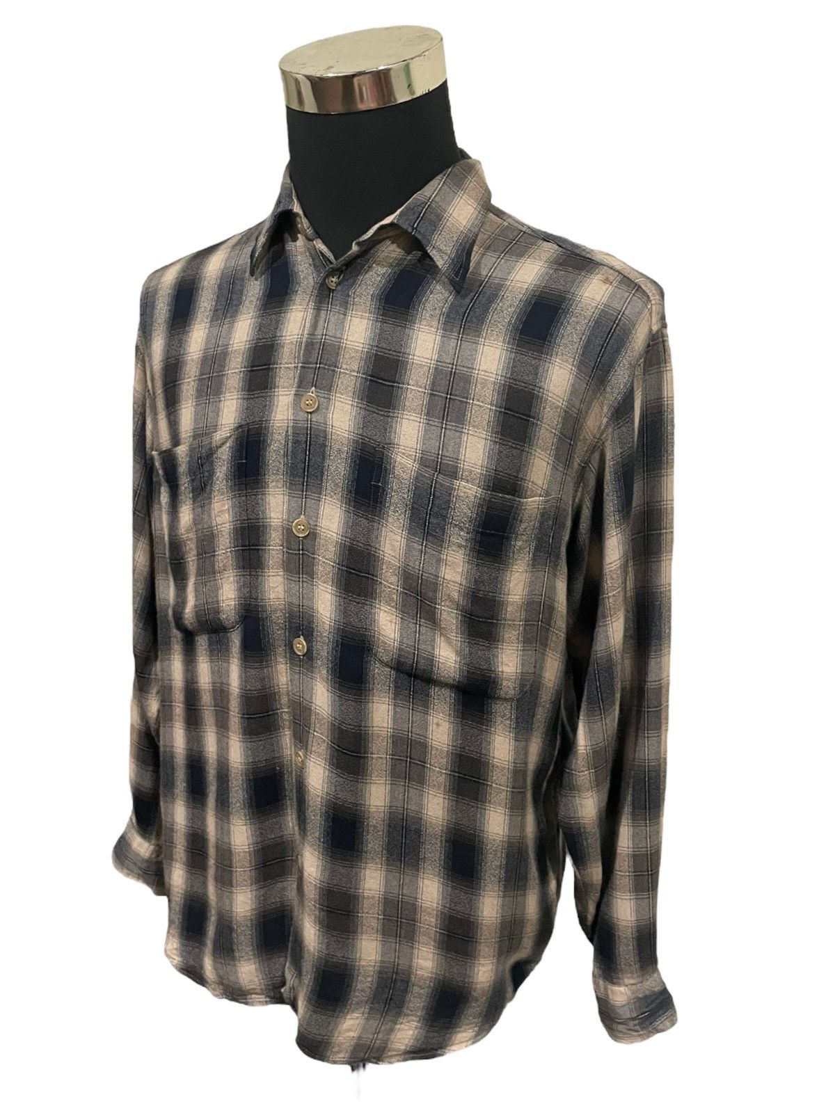 Arrow Rare🔥Vintage 80s Shadow Plaid Similar To Arrow Chevella Size US L / EU 52-54 / 3 - 9 Thumbnail