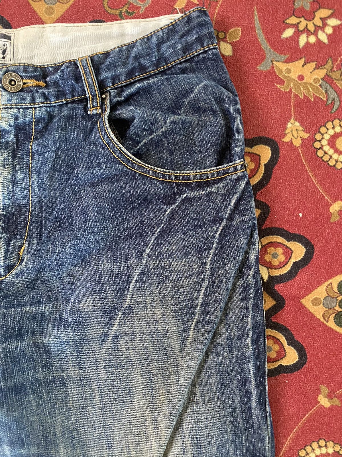 Japanese Brand Vintage GEGRGE Distressed Denim Pant Size US 32 / EU 48 - 3 Thumbnail