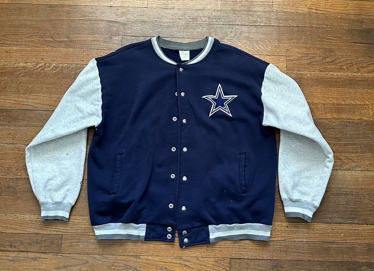 Vintage Dallas Cowboys Jacket XL 90s Blue Apex One Insulated 