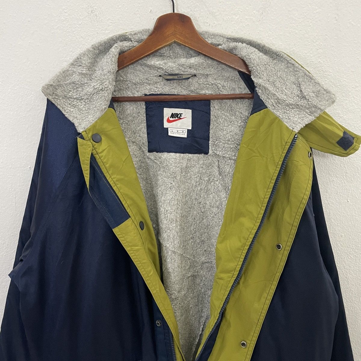 Nike Vintage 90s Nike Swoosh Big Logo Long Jacket Size US XL / EU 56 / 4 - 7 Thumbnail