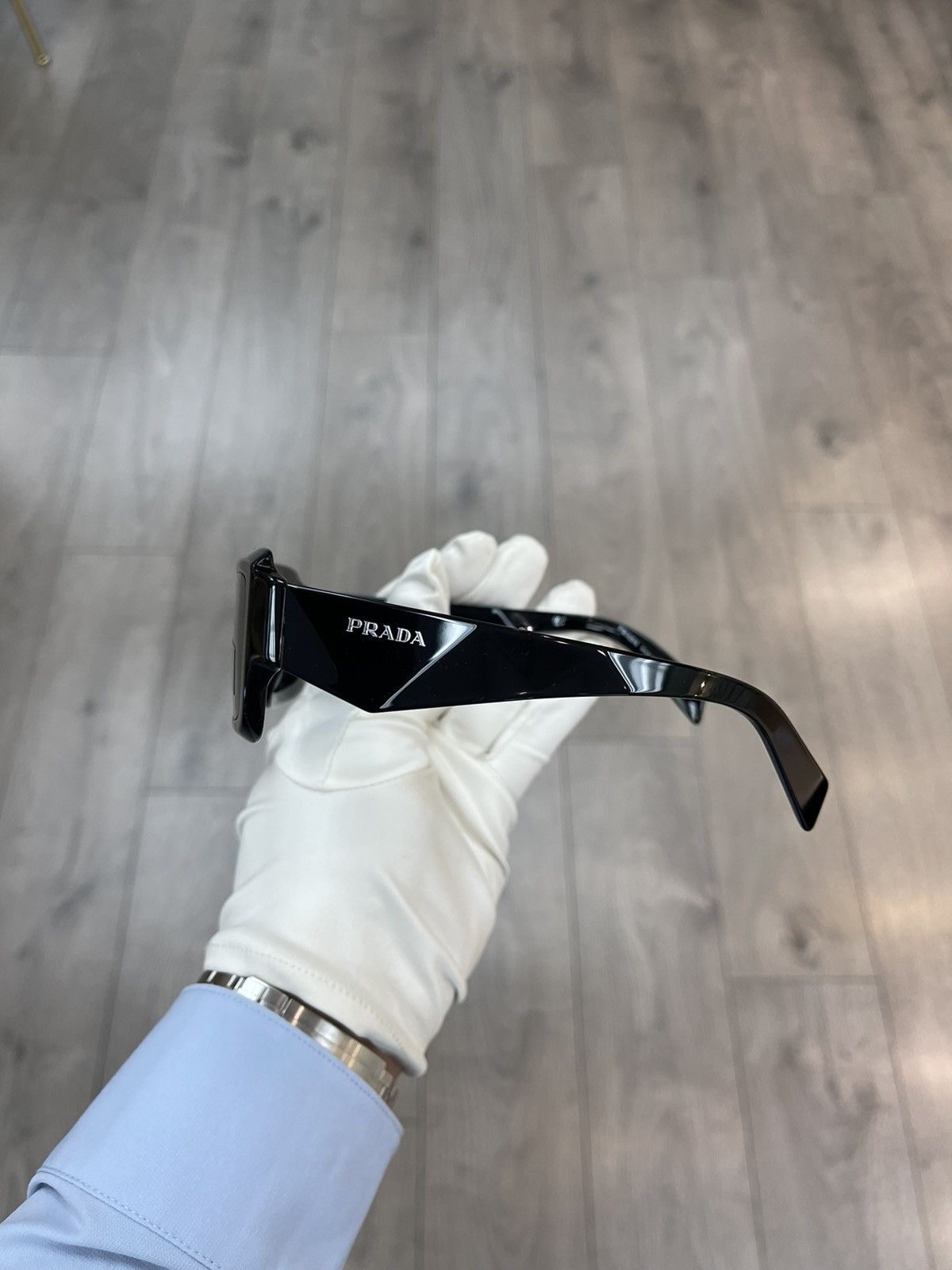 Prada × Vintage NEW Prada Sunglasses Rectangular Pete Davidson Kardashian Size ONE SIZE - 5 Thumbnail