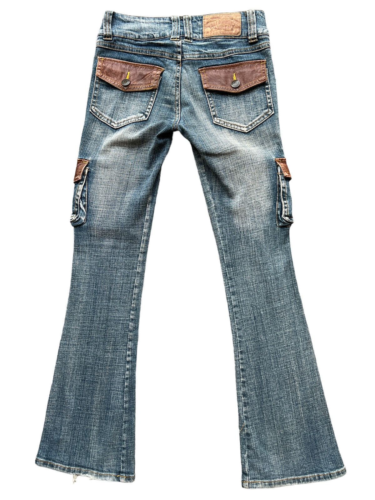 Beauty Beast × Japanese Brand Flare Japan Multipocket Bondage Stretch Jeans 29x31.5 Size 29" - 3 Thumbnail