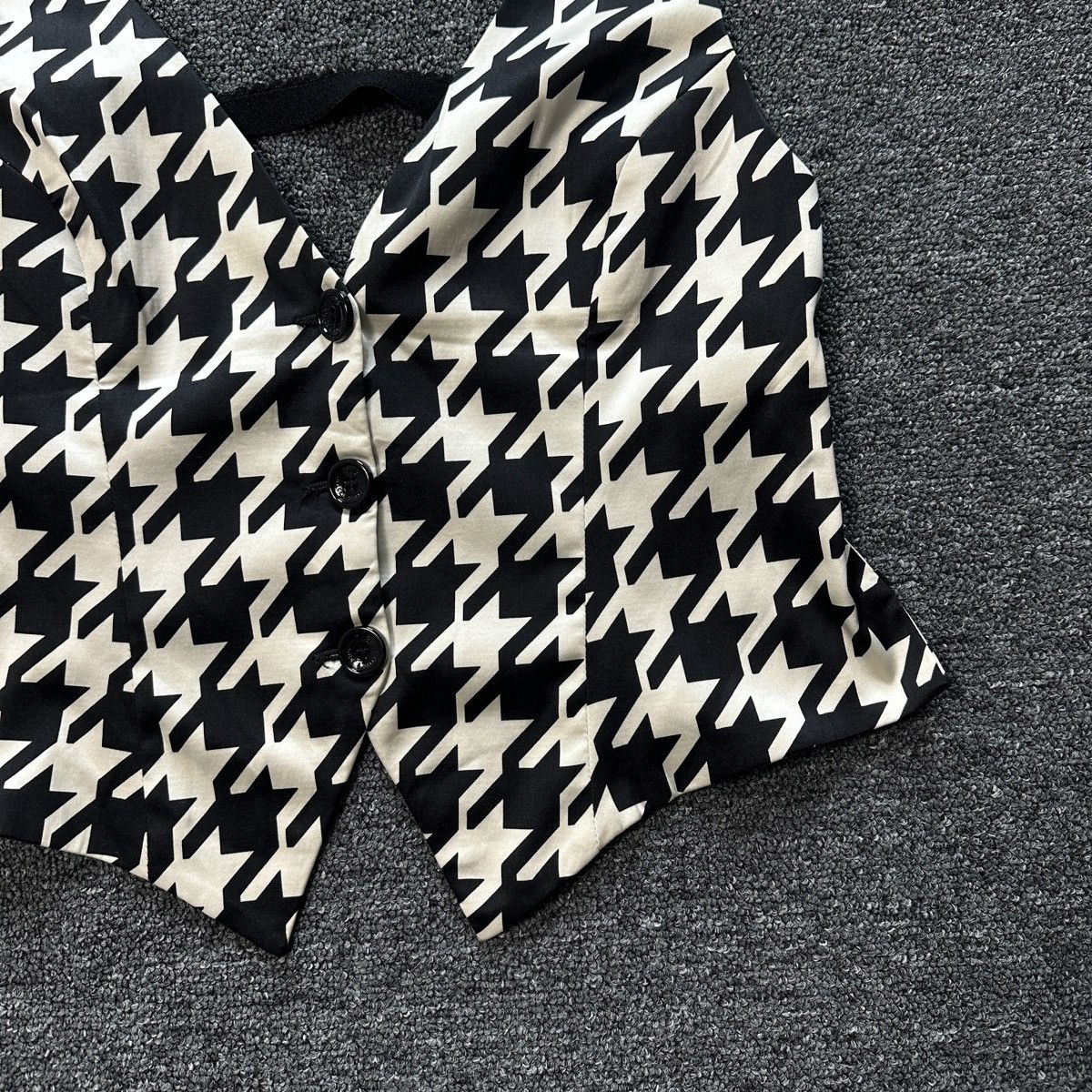 Dolce & Gabbana Vintage Archive Dolce & Gabbana Houndstooth Silk Vest Size M / US 6-8 / IT 42-44 - 5 Thumbnail