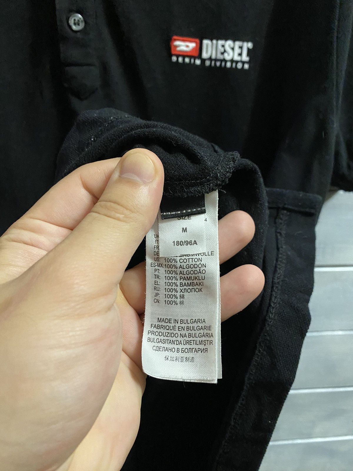 Diesel Rare Polo Diesel Small Logo. Y2K Punk style. Size US M / EU 48-50 / 2 - 7 Thumbnail