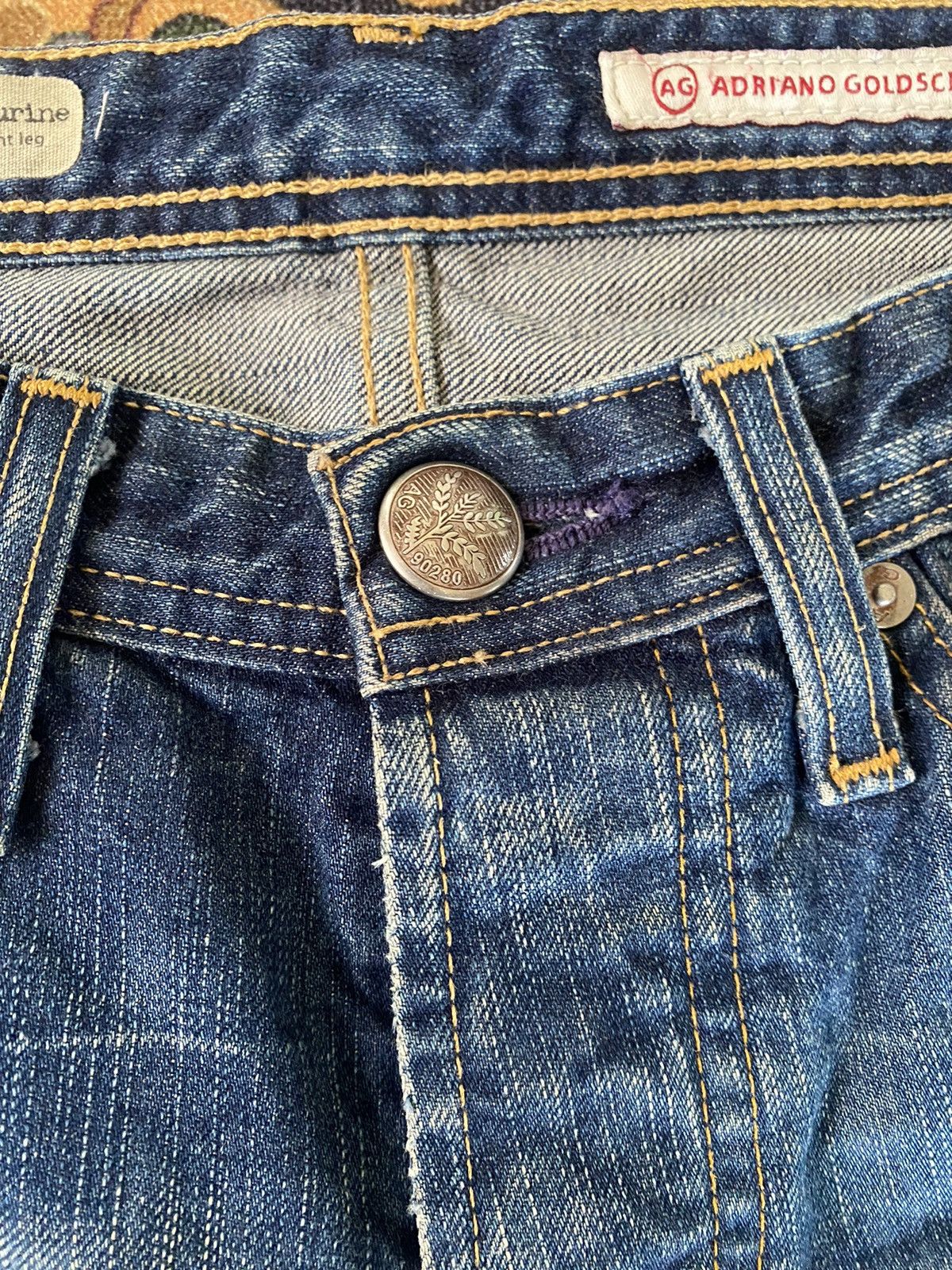 AG Adriano Goldschmied × Vintage 🔥RARE🔥Vintage AG Adriano Goldschmied Blue Faded Jeans Size US 31 - 7 Thumbnail