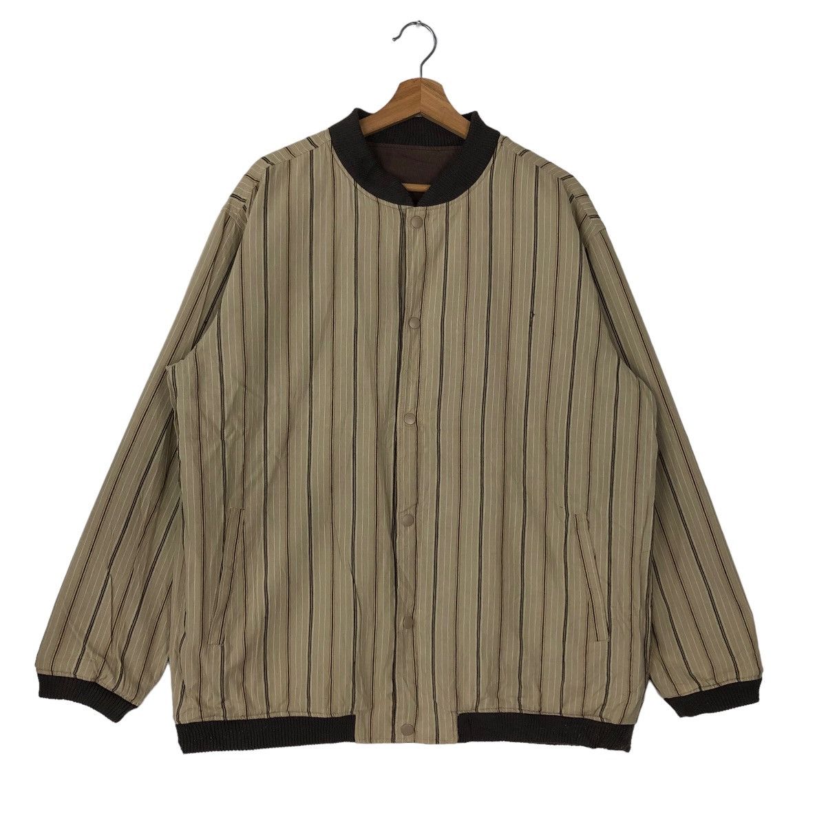 Japanese Brand VINTAGE REVERSIBLE HIKORY CHORE JACKET ISSEY MIYAKE JAPAN Size US L / EU 52-54 / 3 - 11 Thumbnail