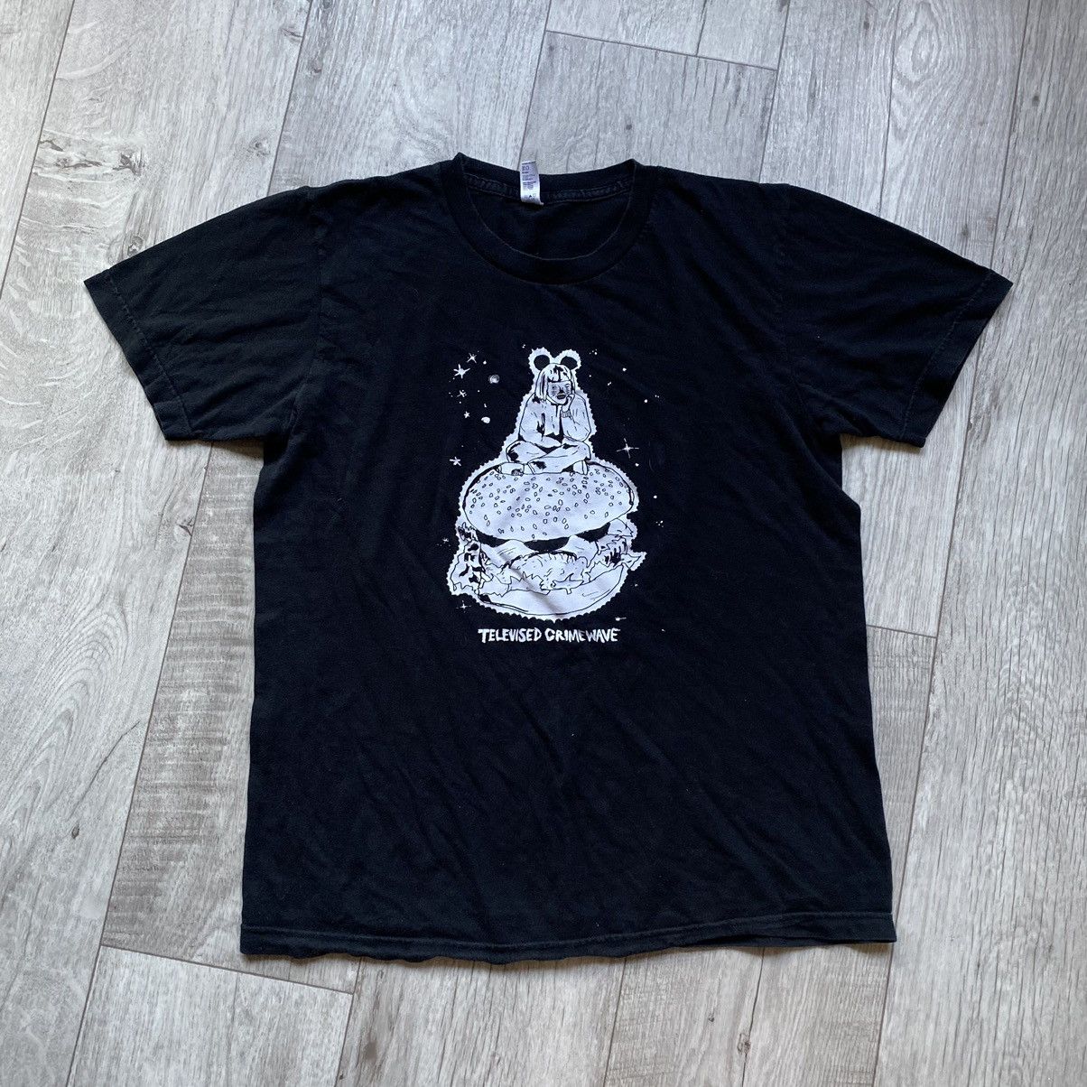 Band Tees TELEVISED CRIMEWAVE BAND GIRL ON BURGER T SHIRT Size US S / EU 44-46 / 1 - 1 Thumbnail