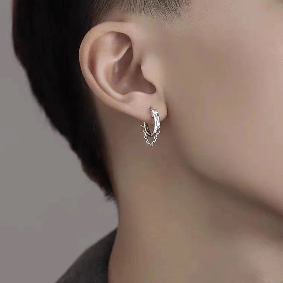 Jewelry Silver Plated Chain Earring Size ONE SIZE - 1 Thumbnail