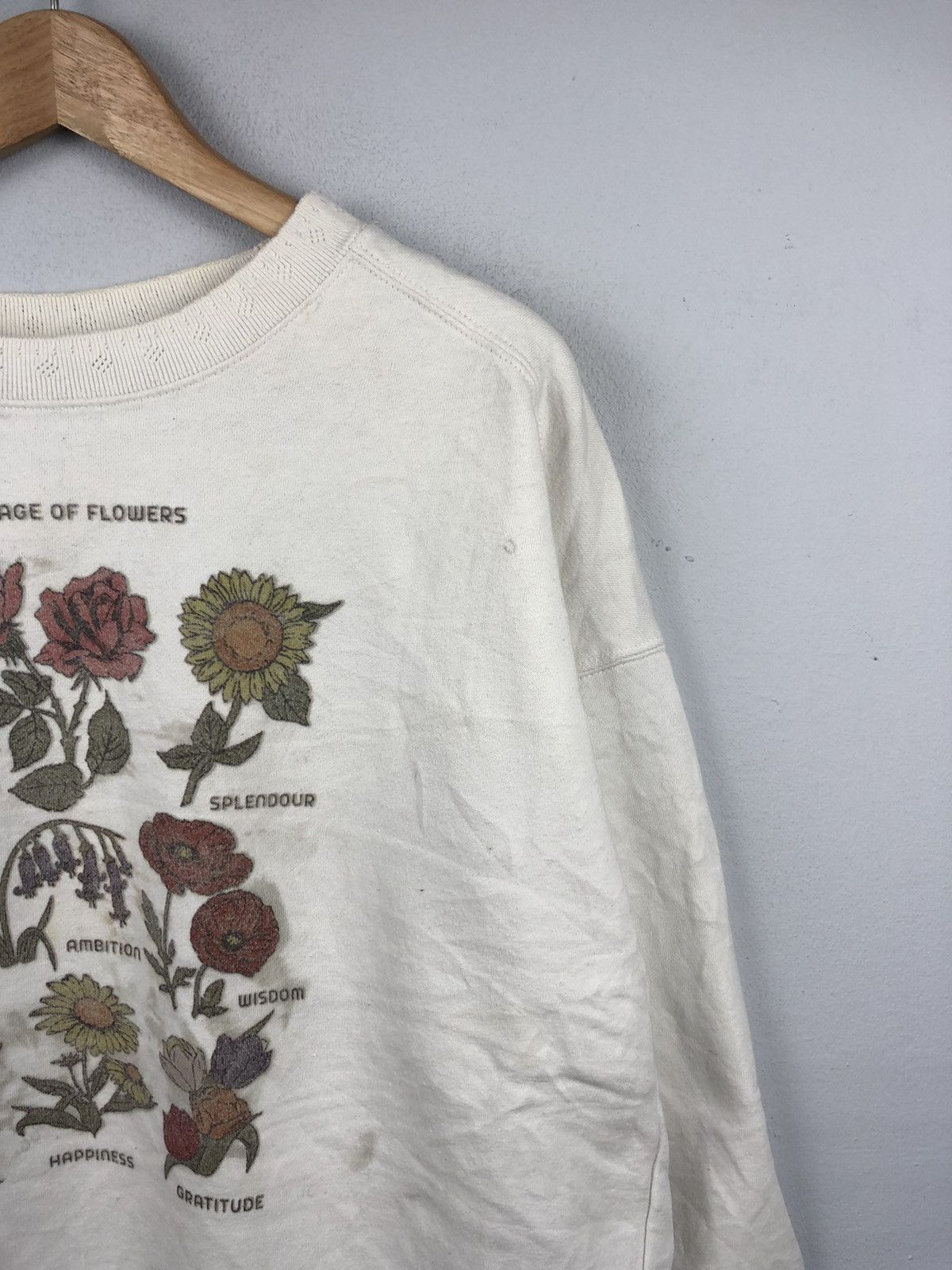 Other × Vintage Vintage Language Of Flowers Pull Over Sweatshirt Size L / US 10 / IT 46 - 3 Thumbnail