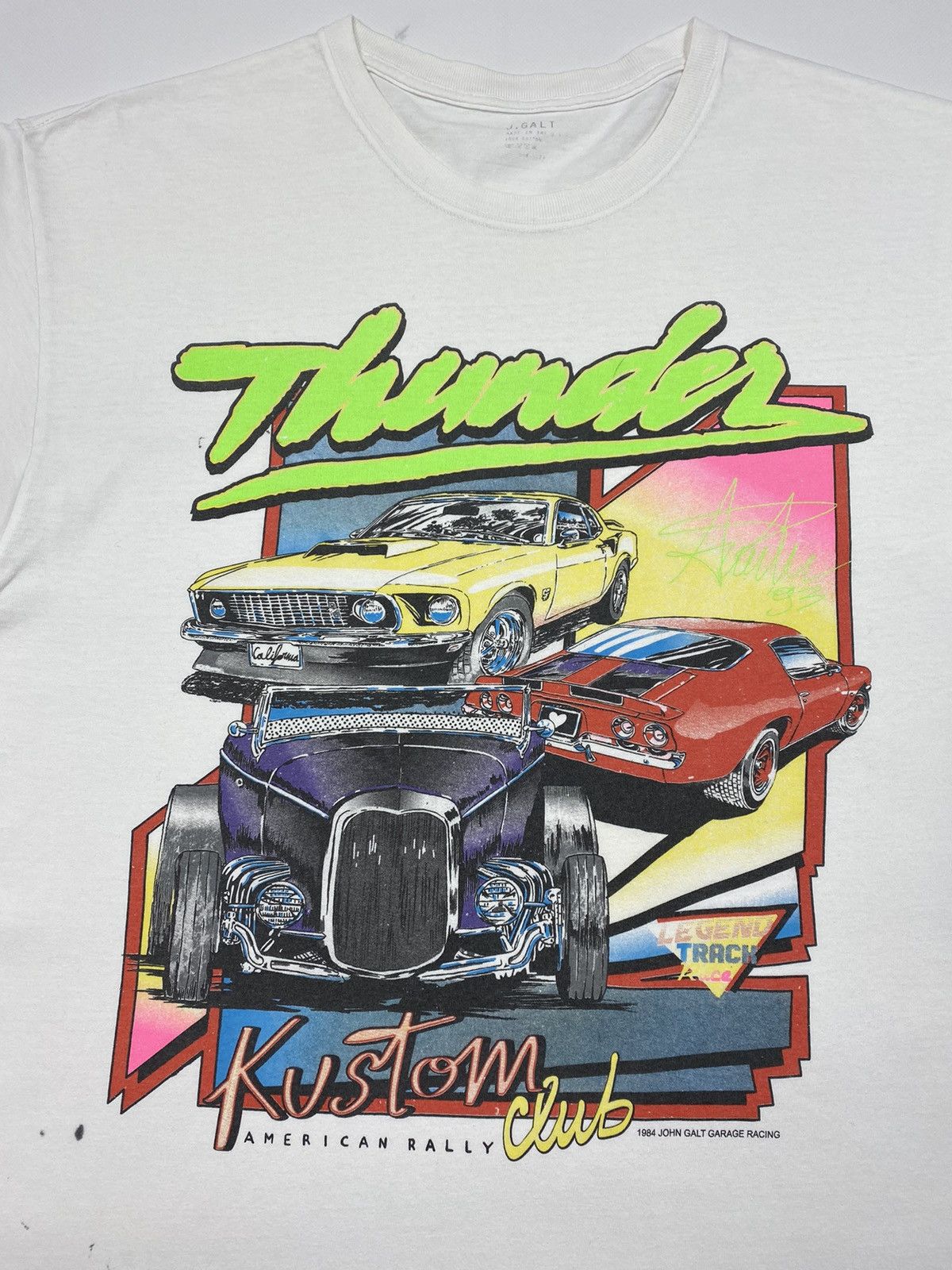 Vintage 🔥LASTDROP🔥 80s 90s John Galt Kustom Club Mustang Reprint Size US XL / EU 56 / 4 - 8 Thumbnail