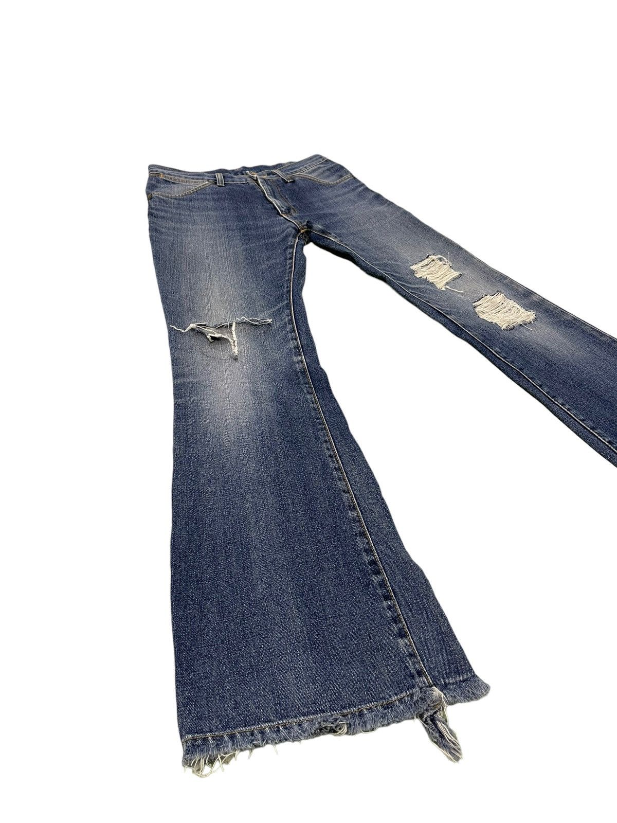 Japanese Brand Flare Jeans Vtg Wrangler Japan Distress Bell Bottom 6🟦0 Size US 30 / EU 46 - 3 Thumbnail