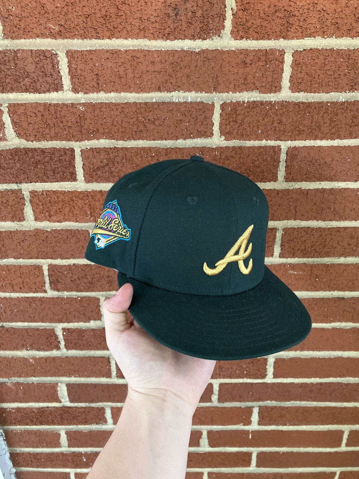 New Era 59Fifty Fitted Cap Hat Club Atlanta Braves Olympic Pack Yellow 7 1/4