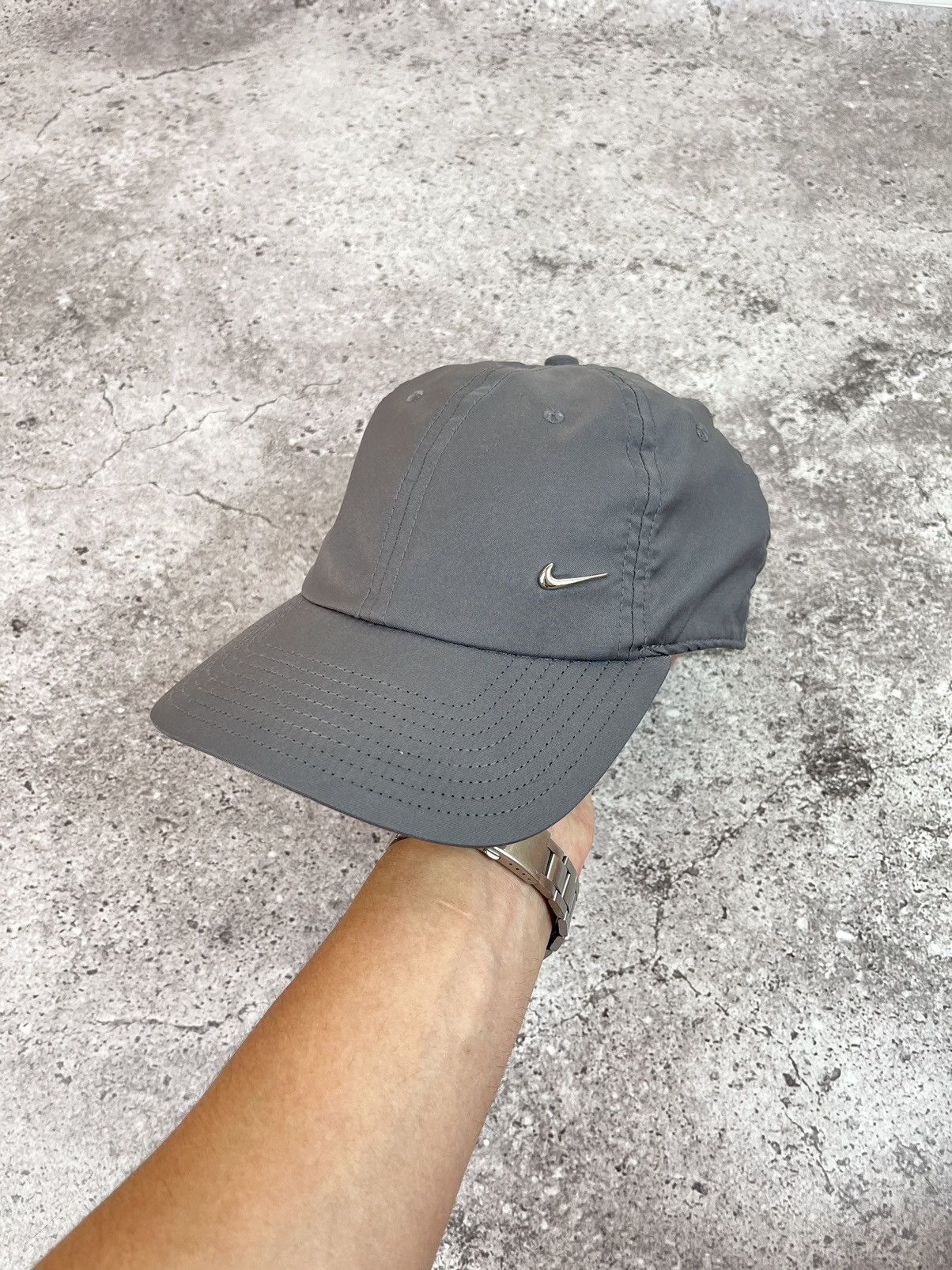 Nike Nike Grey Metal Swoosh Logo Cap Size ONE SIZE - 3 Thumbnail