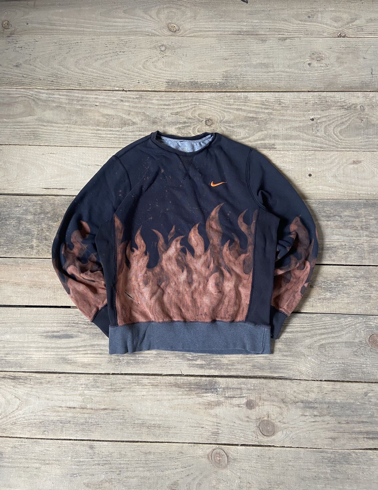 Vintage Nike Crewneck Nike Flame Logo Sweatshirt Vintage Nike Fire