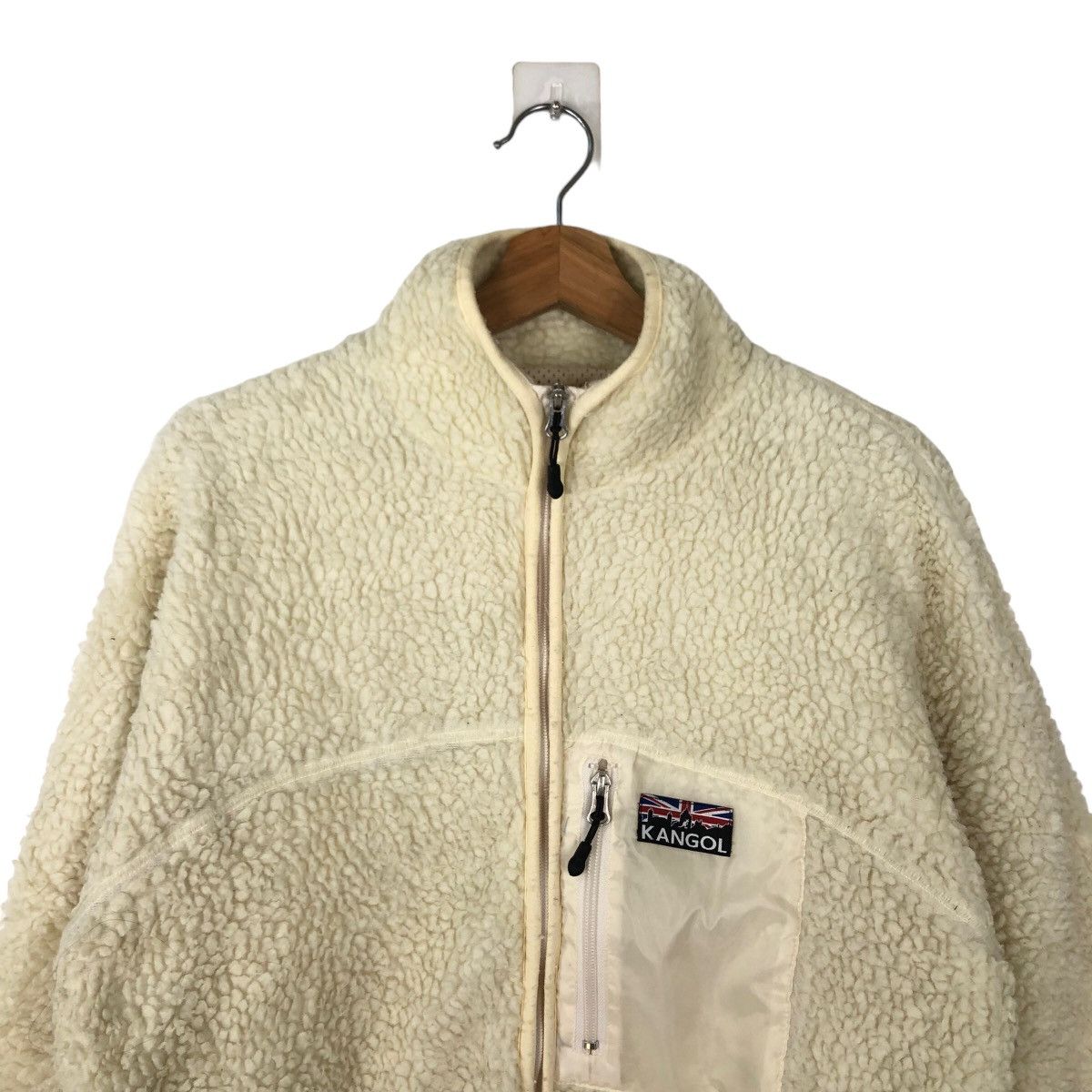 Japanese Brand VINTAGE DIP PILE SHERPA FLEECE JACKET KANGOL USA Size US S / EU 44-46 / 1 - 2 Thumbnail