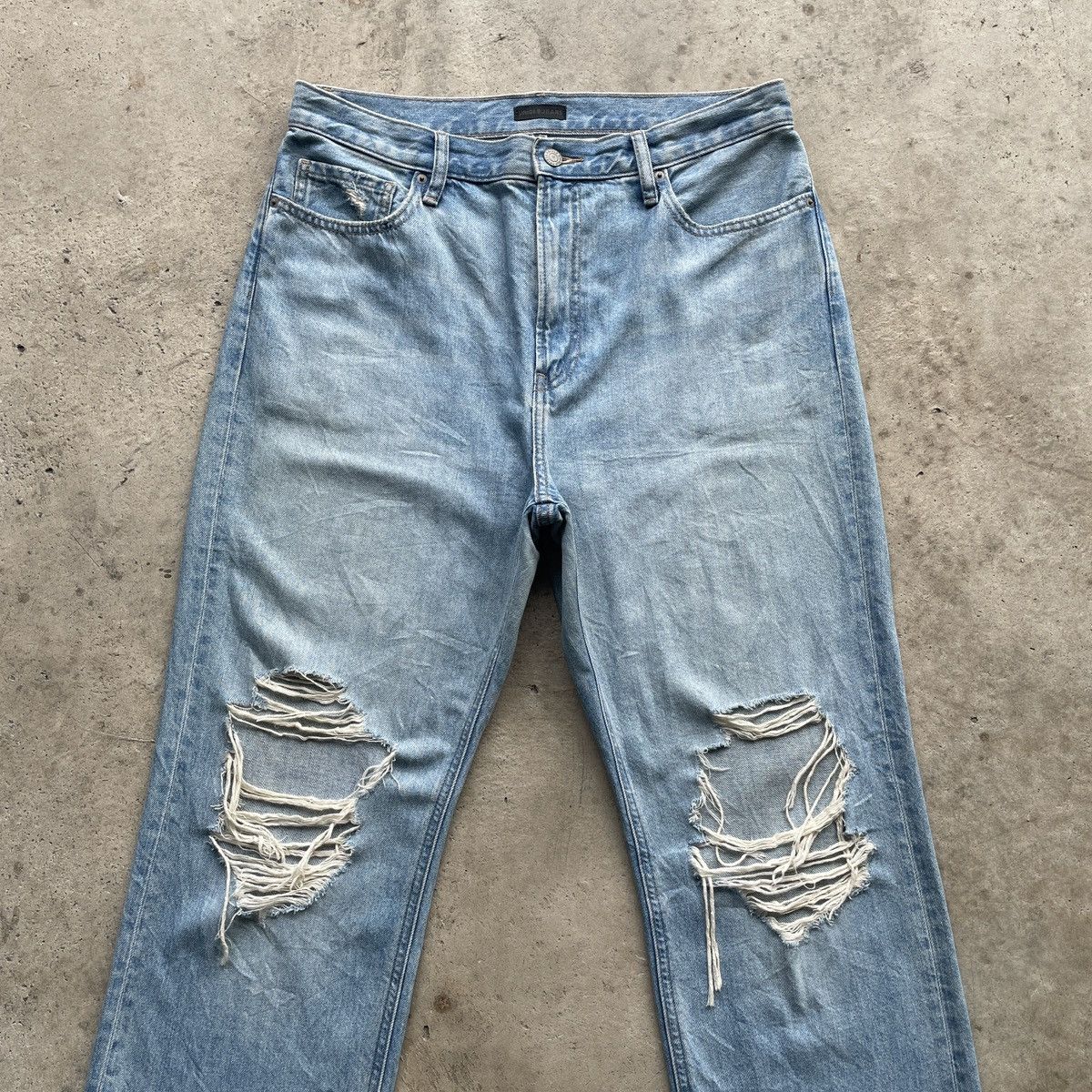 Japanese Brand Vintage Japan Jeans Ripped Faded Distressed Denim Pants W32 Size US 32 / EU 48 - 3 Thumbnail