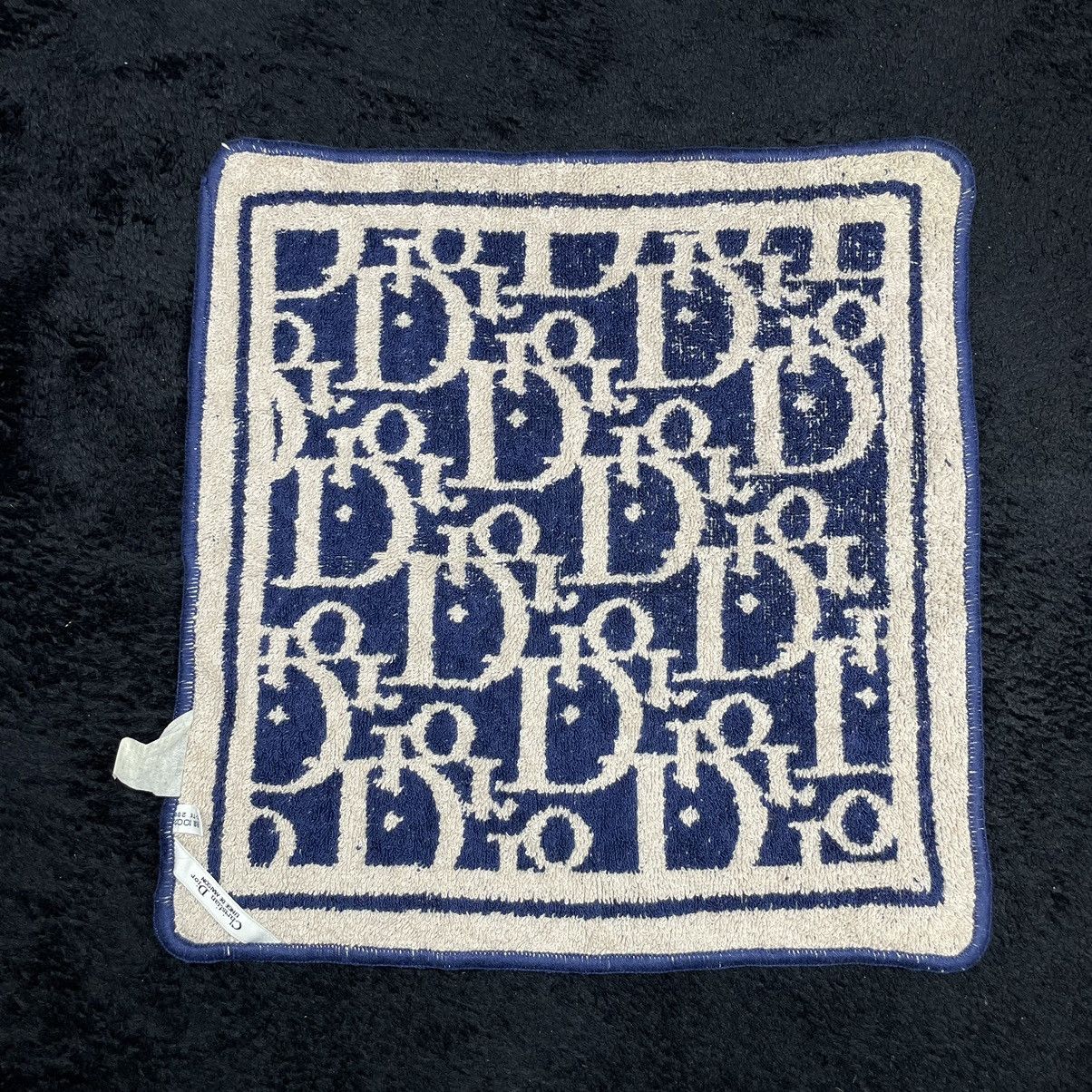 Christian Dior Monsieur Christian Dior Linge De Maison Monogram Oblique Hand Towel Size ONE SIZE - 2 Thumbnail