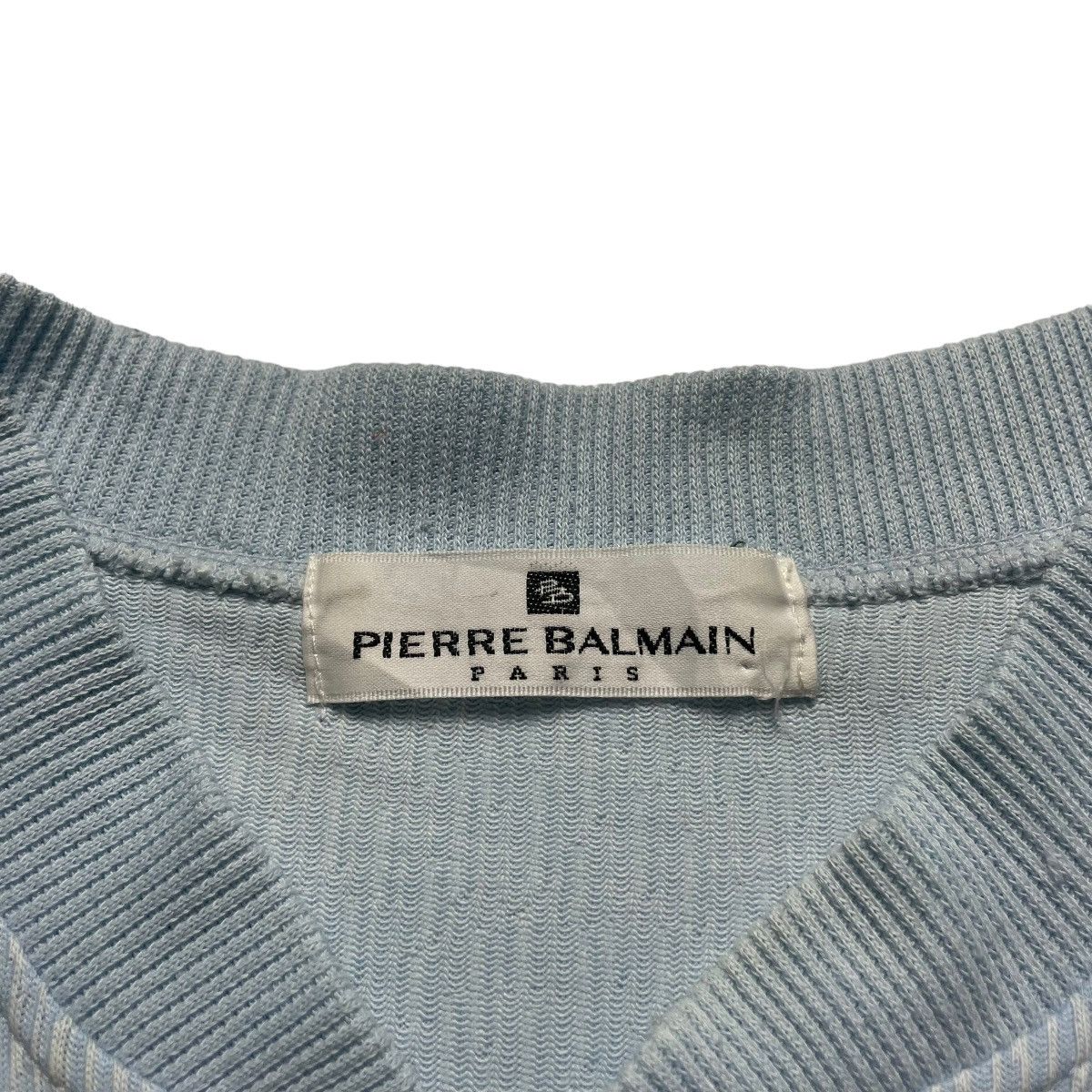 Pierre Balmain Pierre Balmain Paris Embroidered Spell Out Tshirt Size US L / EU 52-54 / 3 - 6 Thumbnail