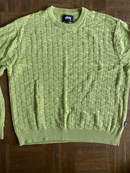 Stussy Strand sweater lime | Grailed