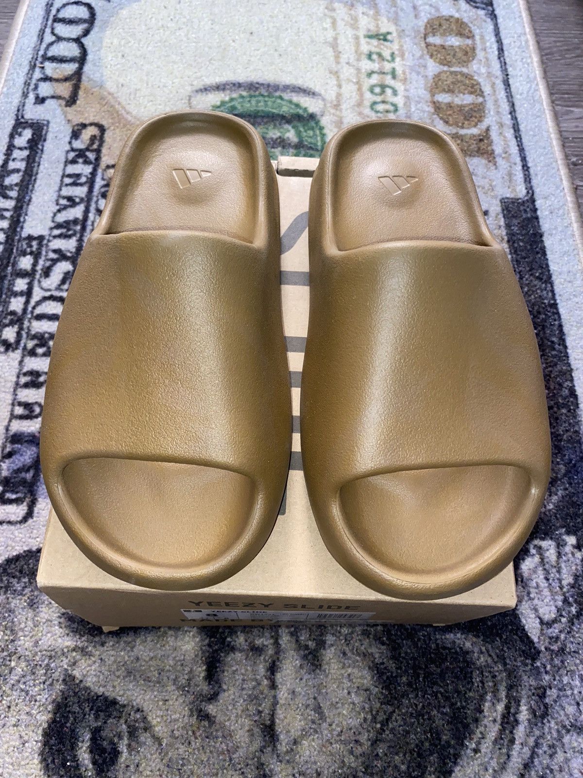 Adidas  Kanye West Adidas Yeezy Slide Ochre | Grailed