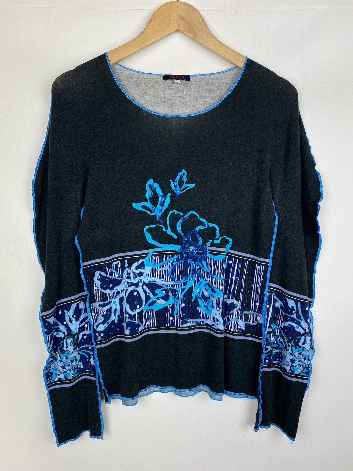 Kenzo VTG Y2K Kenzo Jeans ladie flower print long sleeve top tunic Size M / US 6-8 / IT 42-44 - 1 Thumbnail
