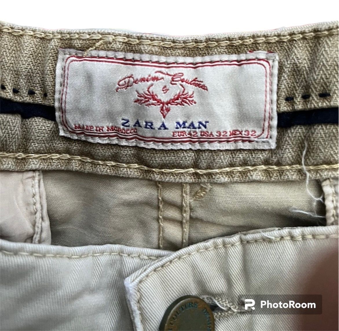 Zara (A63). RARE ZARA MAN DENIM COUTURE PATHWORK PANTS Size US 35 - 6 Thumbnail