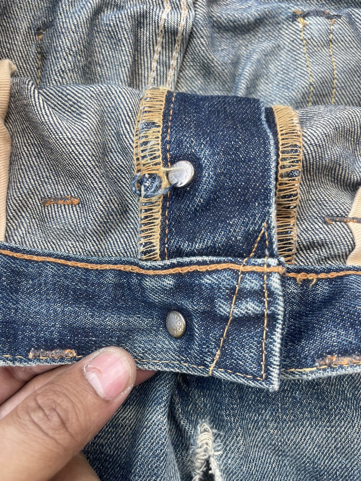 Edwin Vintage Edwin 505 Straight Cut Distressed Baggy Jeans Size US 32 / EU 48 - 12 Thumbnail