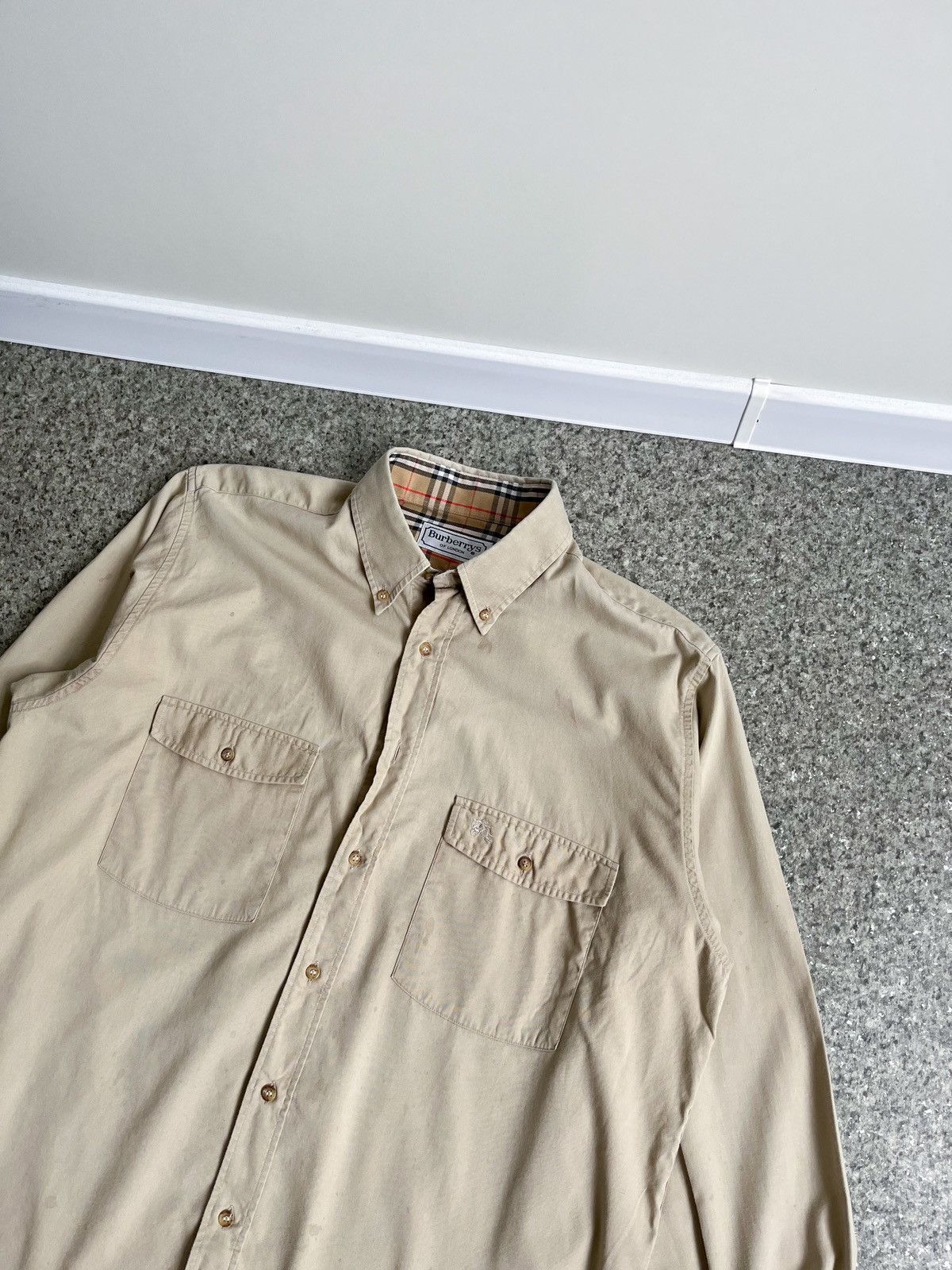 Burberry × Vintage VINTAGE 90’s BURBERRY NOVA CHECK SHIRT SIZE L 16/5 Size US L / EU 52-54 / 3 - 2 Thumbnail