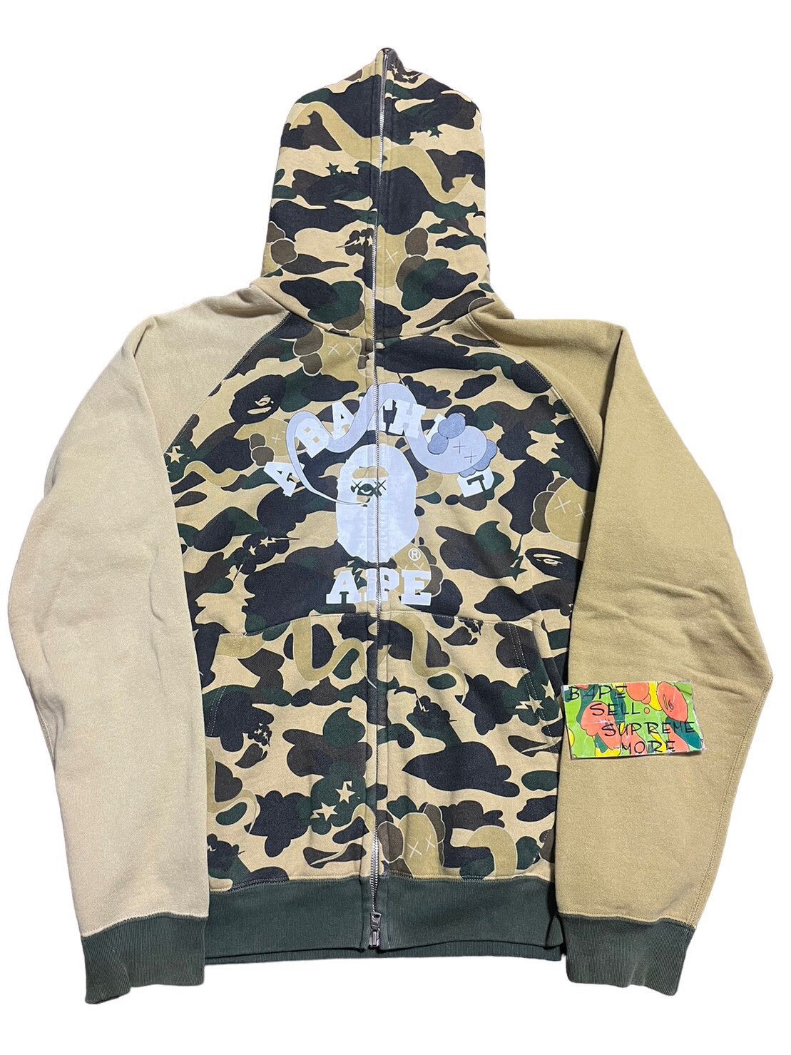 PRICE DROP Supreme BAPE full zip hoodie, A bathing