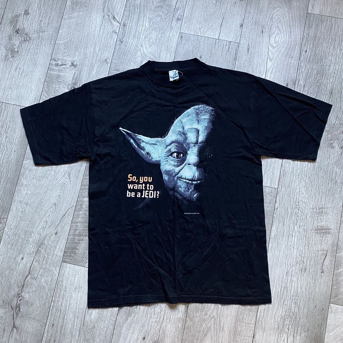 Star Wars × Vintage VINTAGE STAR WARS 1996 YODA BIG PRINT T SHIRT Size US L / EU 52-54 / 3 - 1 Thumbnail