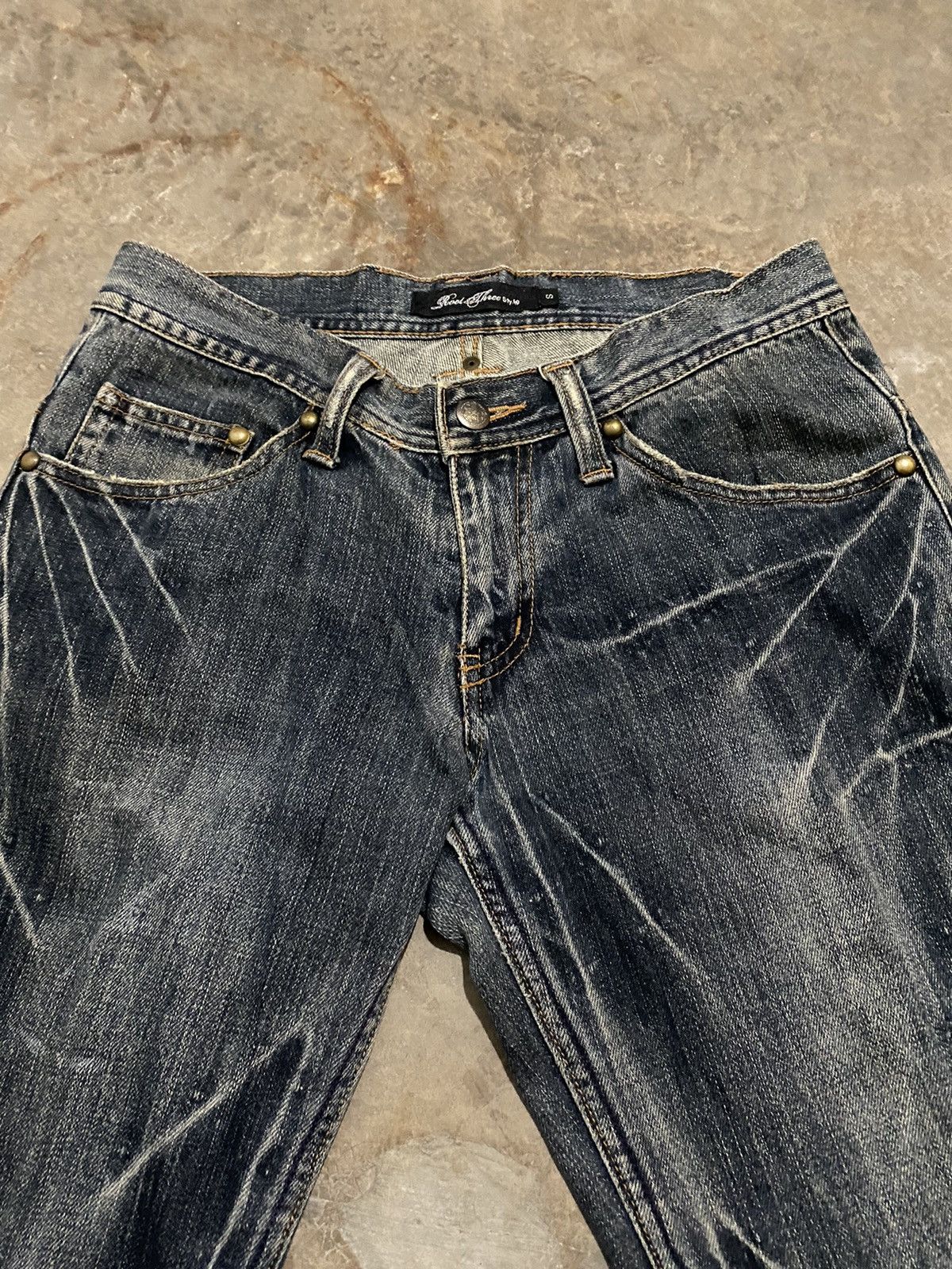 Evisu × Japanese Brand × Tornado Mart Flare Jeans Root Three Lightning Thunderstorm p113 Size US 30 / EU 46 - 6 Thumbnail