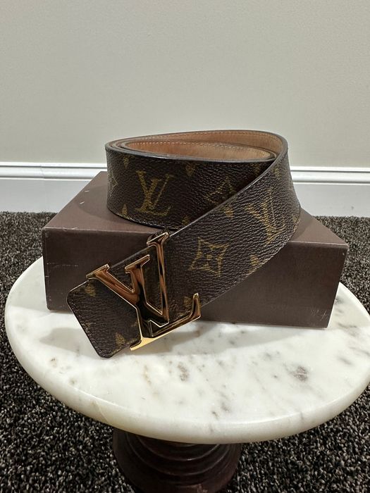Louis Vuitton Louis Vuitton LV Initiales 40mm Gold Brown Monogram Belt