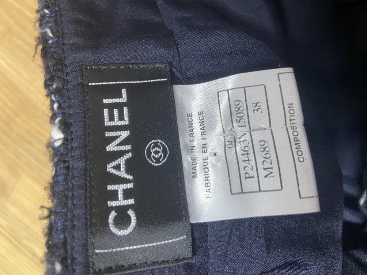 Chanel 38 Chanel aw04 black navy white tweed pants Size 27" / US 4 / IT 40 - 5 Thumbnail