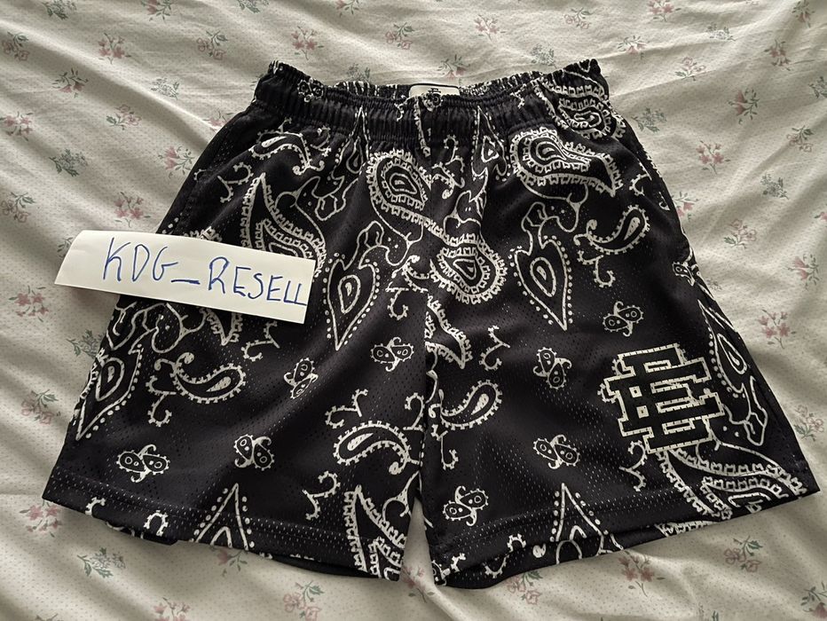 Eric Emanuel Eric Emanuel Black Paisley Shorts | Grailed